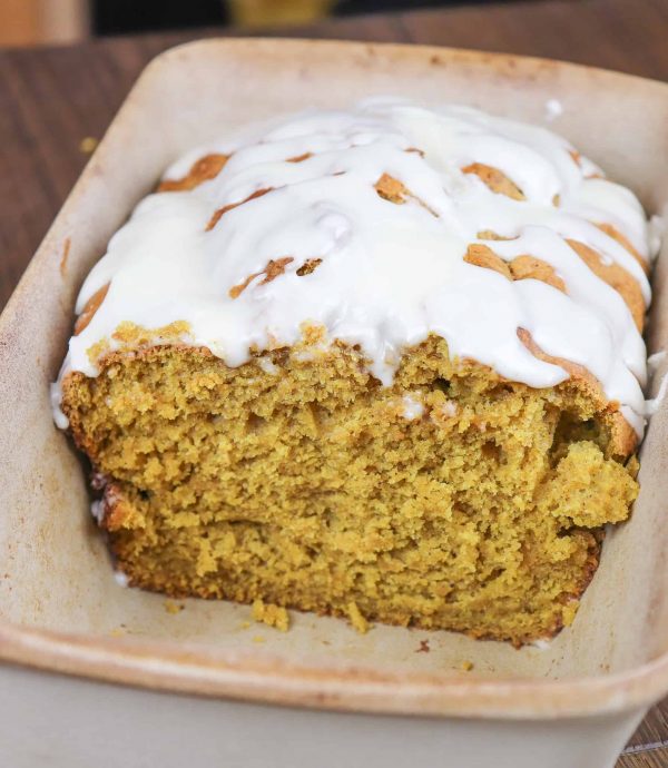 This is an easy pumpkin bread recipe with maple cream icing that is to die for. 