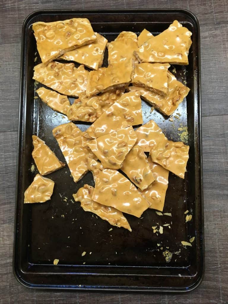 Easy Old Fashioned Peanut Brittle is a great holiday Christmas treat to make for friends, family, neighbors, and teachers. It's a cinch to make, and is just about the cheapest treat around. 