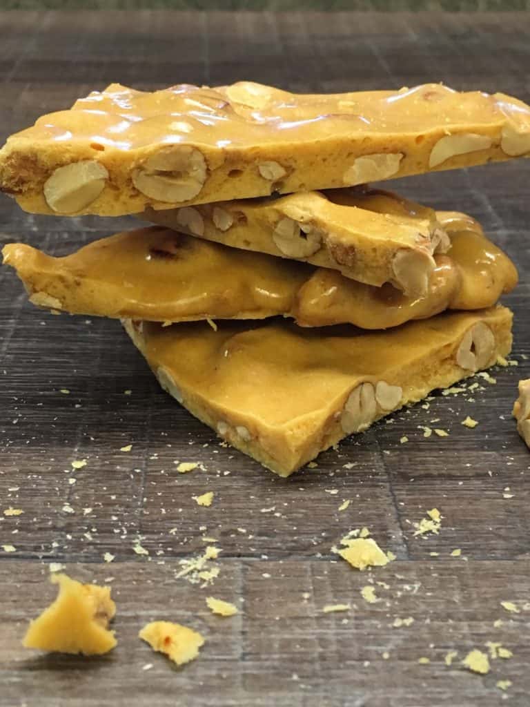 Easy Old Fashioned Peanut Brittle is a great holiday Christmas treat to make for friends, family, neighbors, and teachers. It's a cinch to make, and is just about the cheapest treat around. 