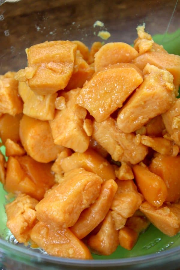 Picture of yams in a bowl.