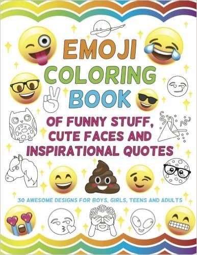 Emoji Coloring Book for kids makes a great stocking stuffer for girls!