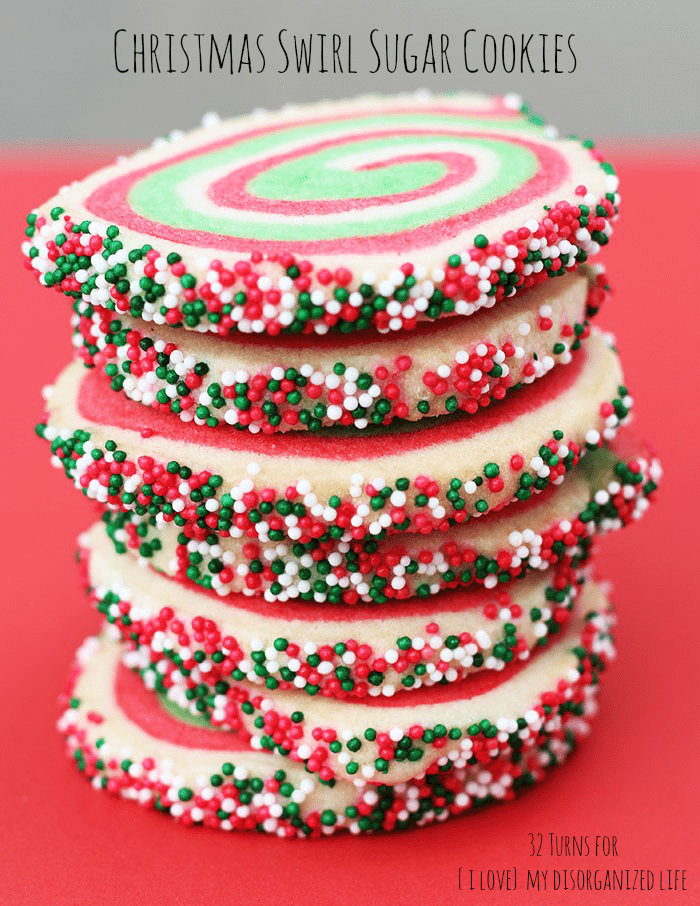 Christmas Swirl Sugar Cookies from i love My Disorganized Life