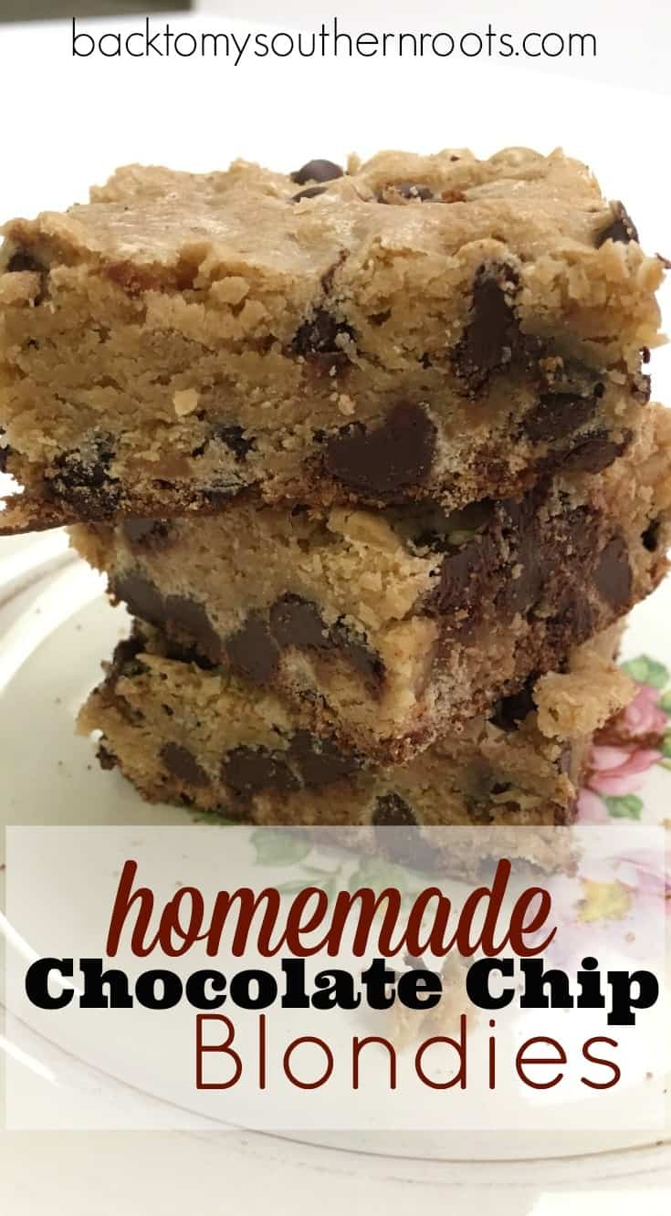 Easy Homemade Chocolate Chip Blondies