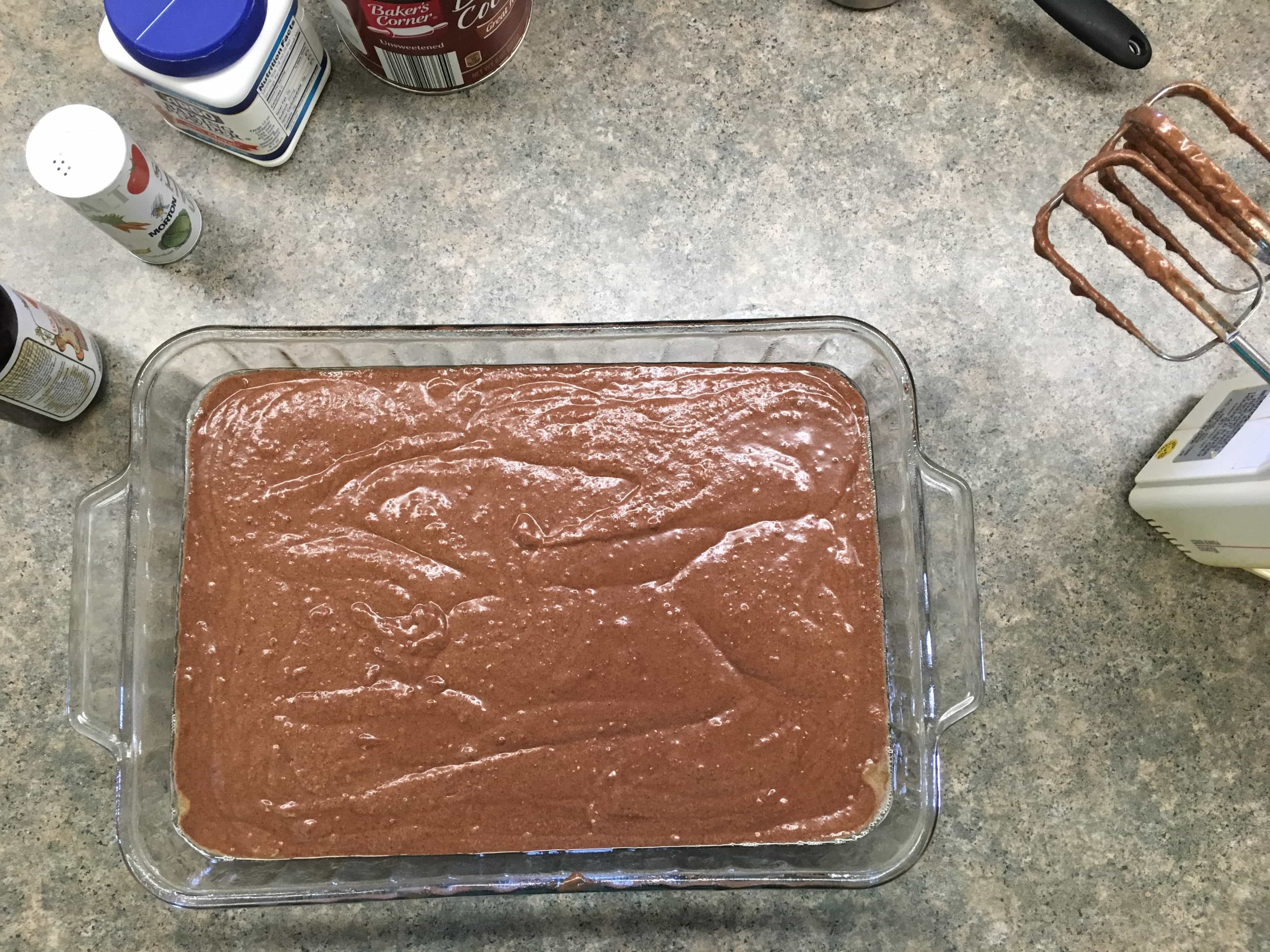 Try this recipe for easy homemade chocolate cake. It's a treat, and it's super simple to make.