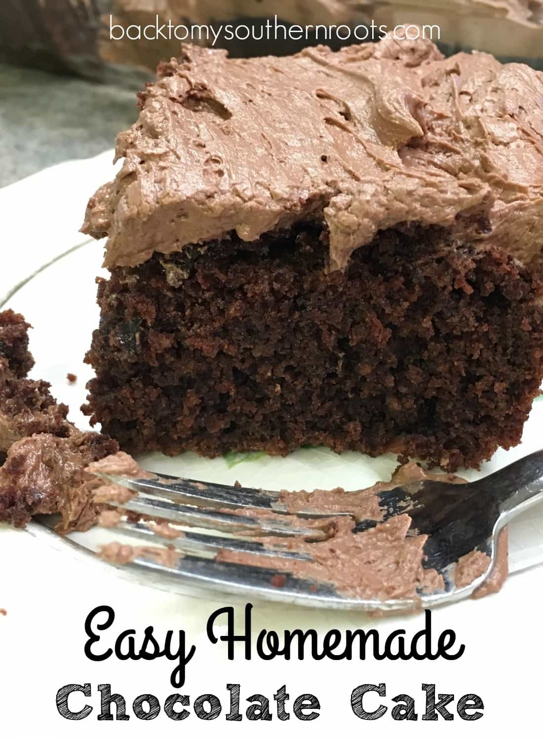 Try this recipe for easy homemade chocolate cake. It's a treat, and it's super simple to make.