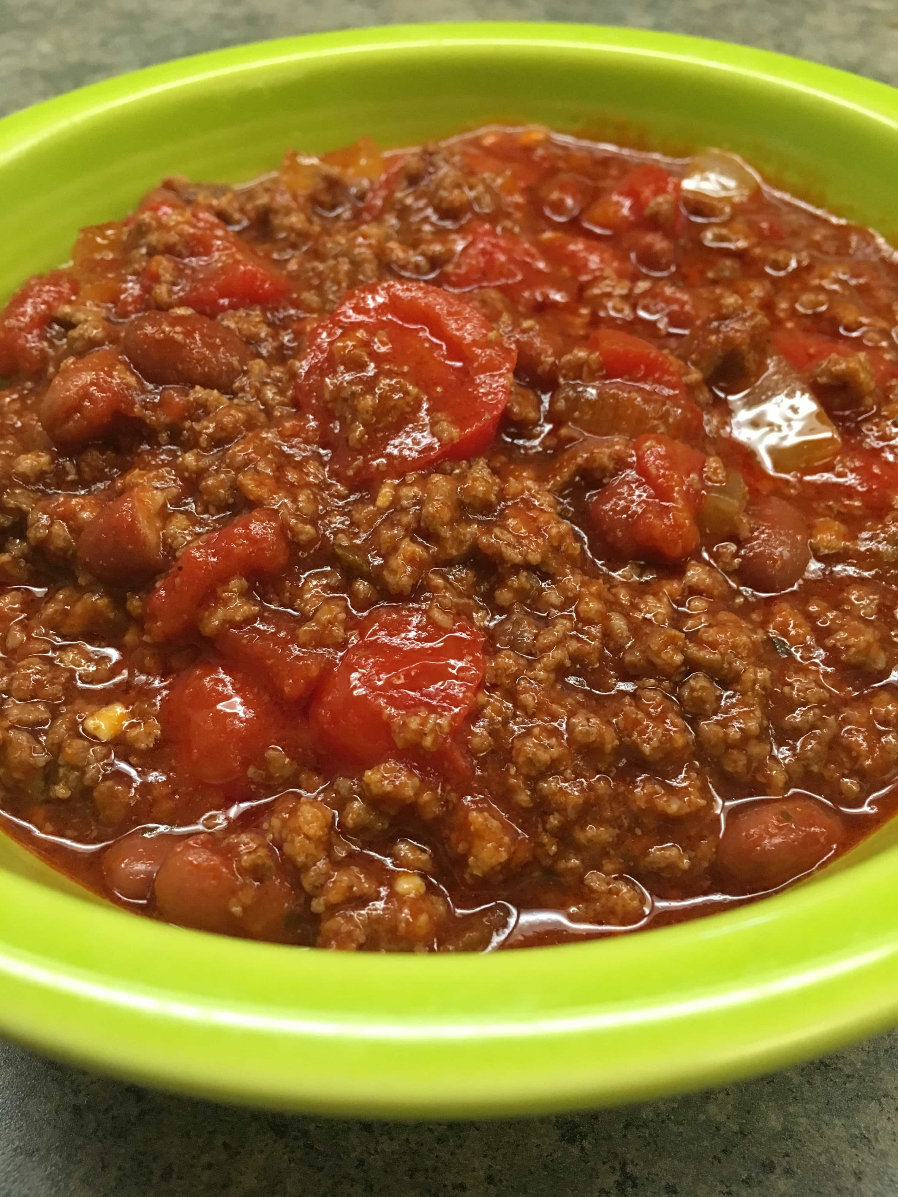 I made a pot of homemade ground beef chili with stuff I had around the house. It was easy and turned out delicious! Click on the link and grab the recipe today.