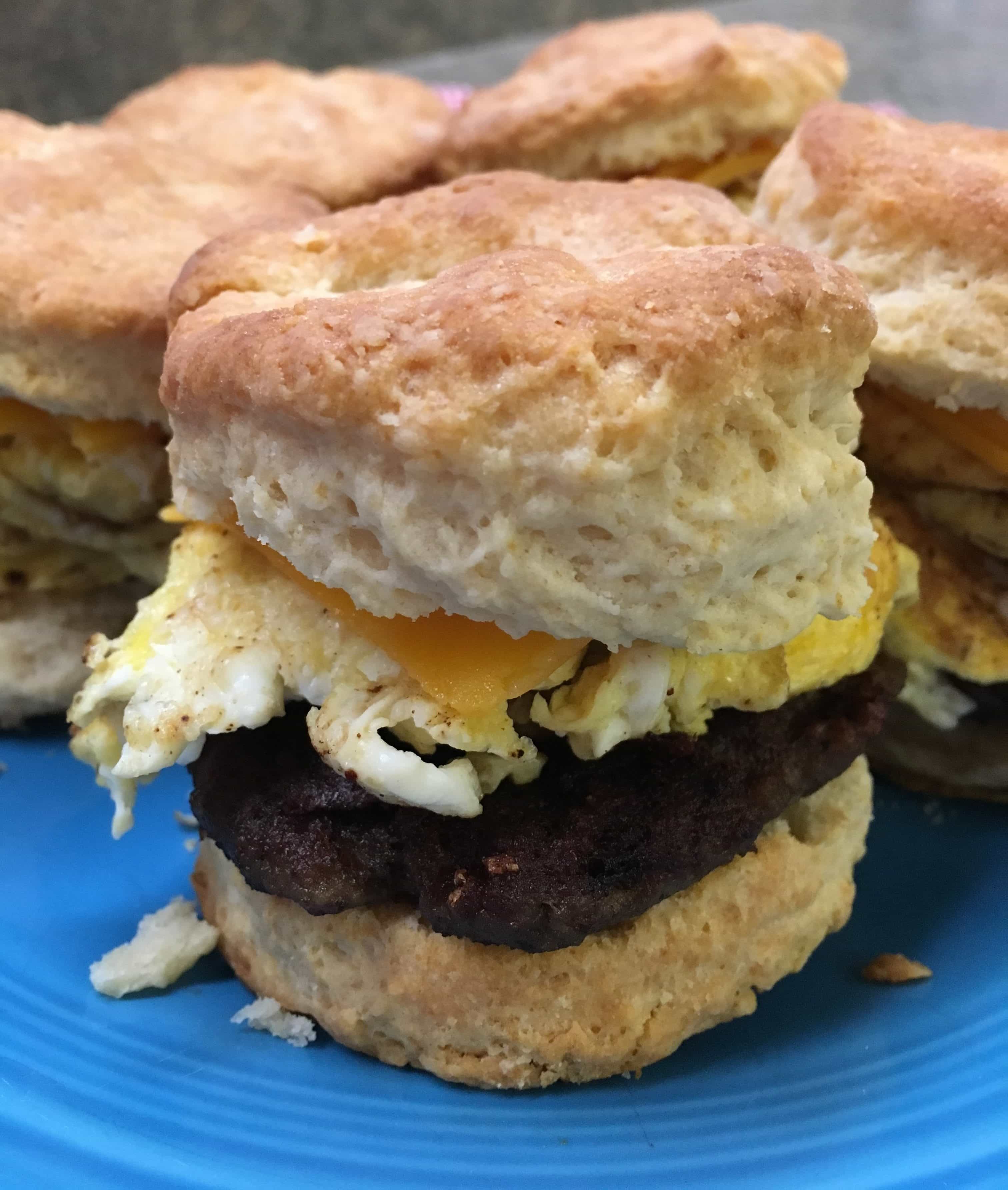 If you're looking for an easy breakfast biscuit sandwich to make. these are the perfect on-the-go meal.