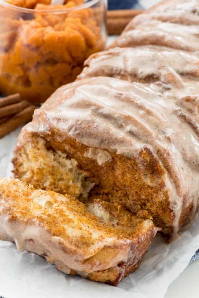 Pumpkin Pull-Apart Loaf - Crazy for Crust