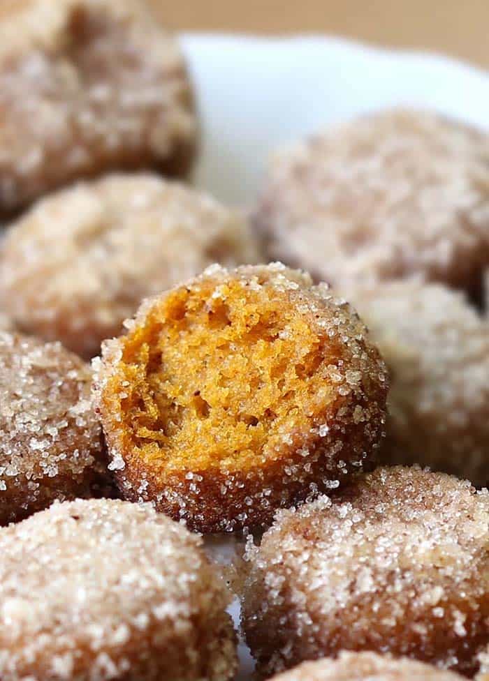 Baked Pumpkin Donut Holes - Cakes Cottage