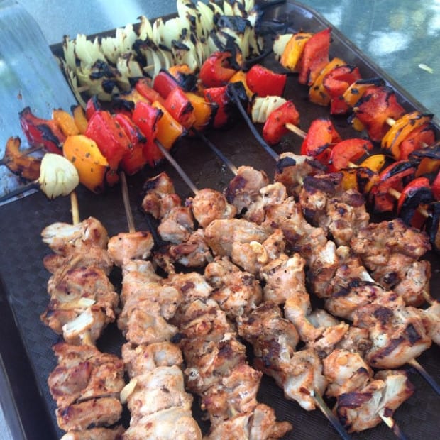 Yogurt Marinated Chicken Kebabs - from Aluminum Foiled Kitchen