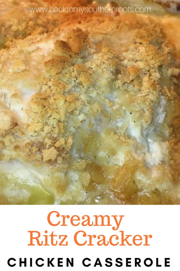 Creamy Ritz Cracker Chicken Casserole might be one of the easiest meals I've ever fixed. And, it has ingredients that I love--sour cream, butter, and Ritz Crackers.