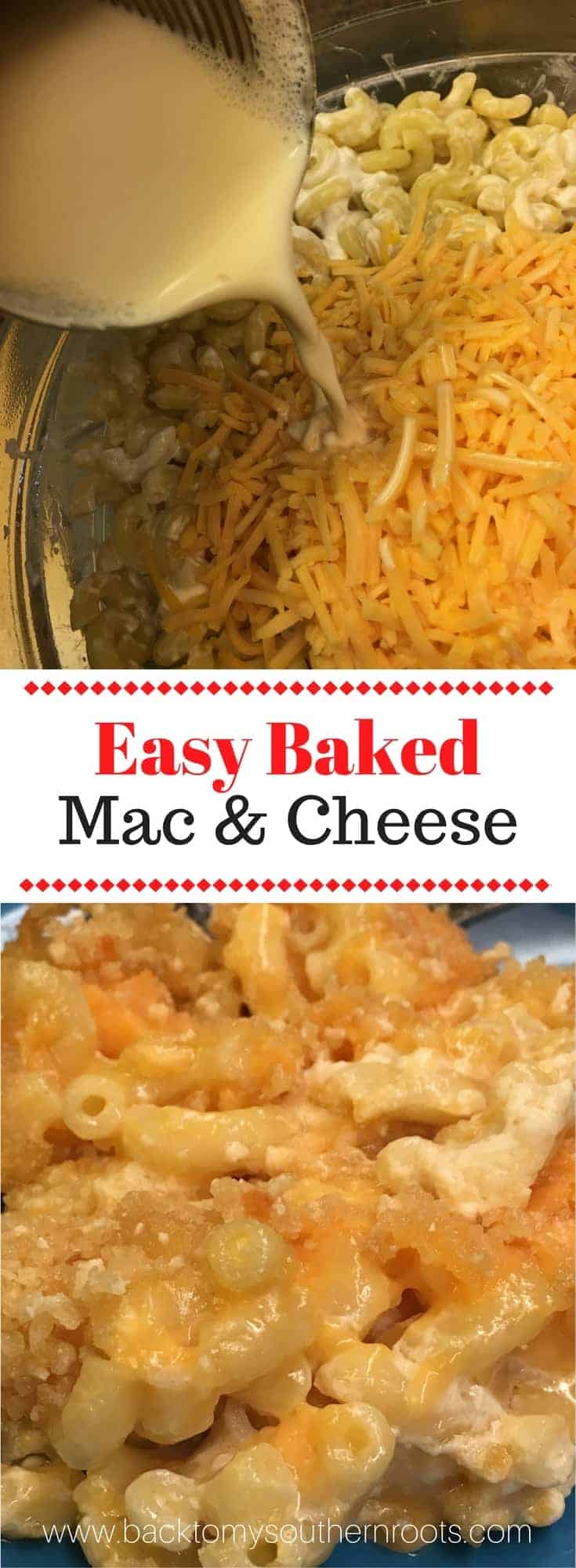 Easy Homemade Baked Macaroni and Cheese is an easy and cheap supper to fix. It's a cheesy, creamy, and filling meal that will fill everyone up and have leftovers!