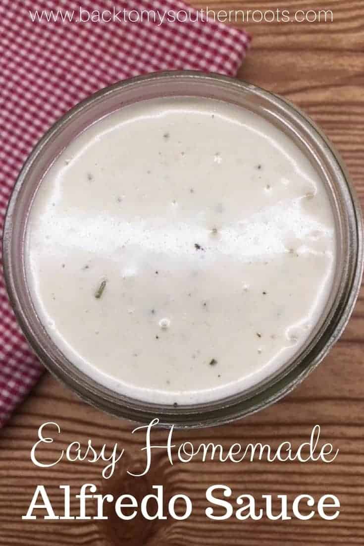 Easy Homemade Alfredo sauce with cream cheese. This is a great recipe if you're in a pinch and need some Alfredo sauce.