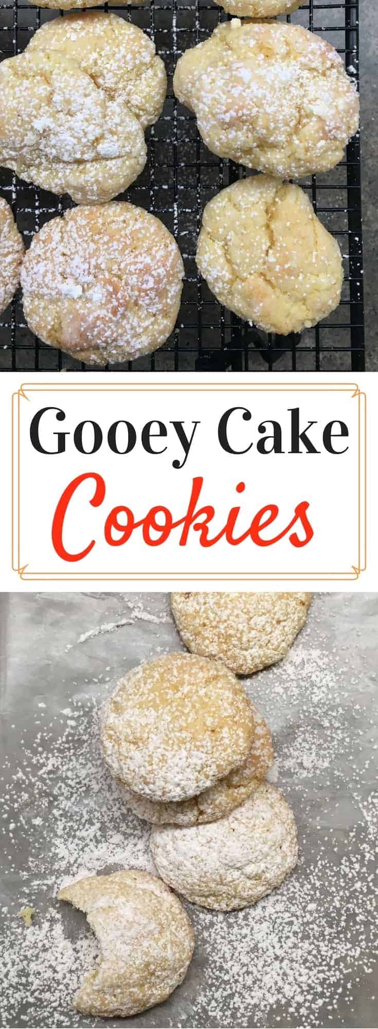 Gooey Cream Cheese Cake Cookies are a great dessert to make for teachers, neighbors, church potlucks, or just eating them all yourself. 