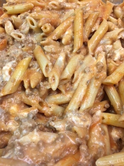 Easy Ground Beef Penne Pasta is a delicious meal that's filling for the entire family, with plenty of leftovers.