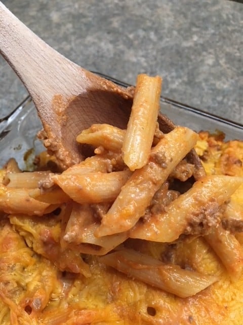 Easy Ground Beef Penne Pasta is a delicious meal that's filling for the entire family, with plenty of leftovers.