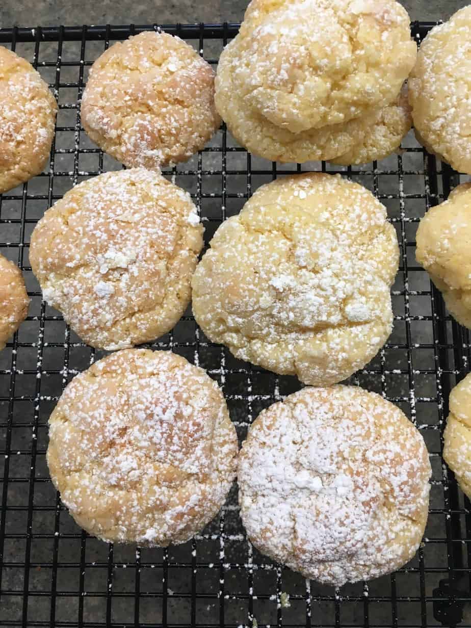 Gooey Cream Cheese Cake Cookies are a great dessert to make for teachers, neighbors, church potlucks, or just eating them all yourself. 