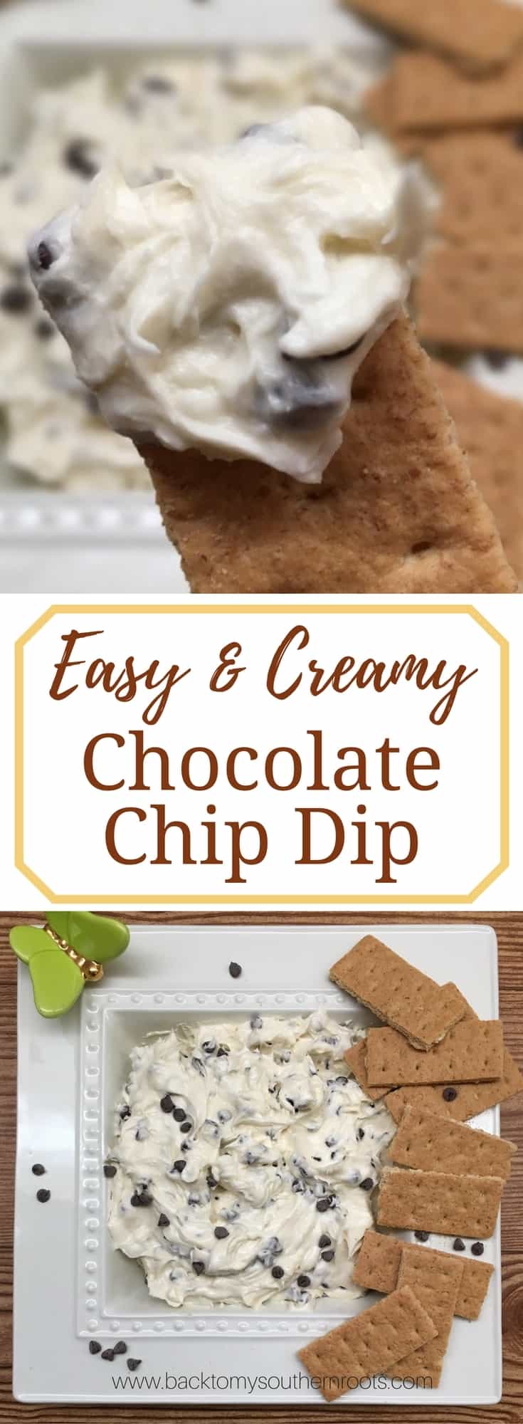 Easy and Creamy Chocolate Chip Party Dip Recipe is easy as pie to make. It is one of the best Christmas holiday recipes. You're sure to be a hit at the party.