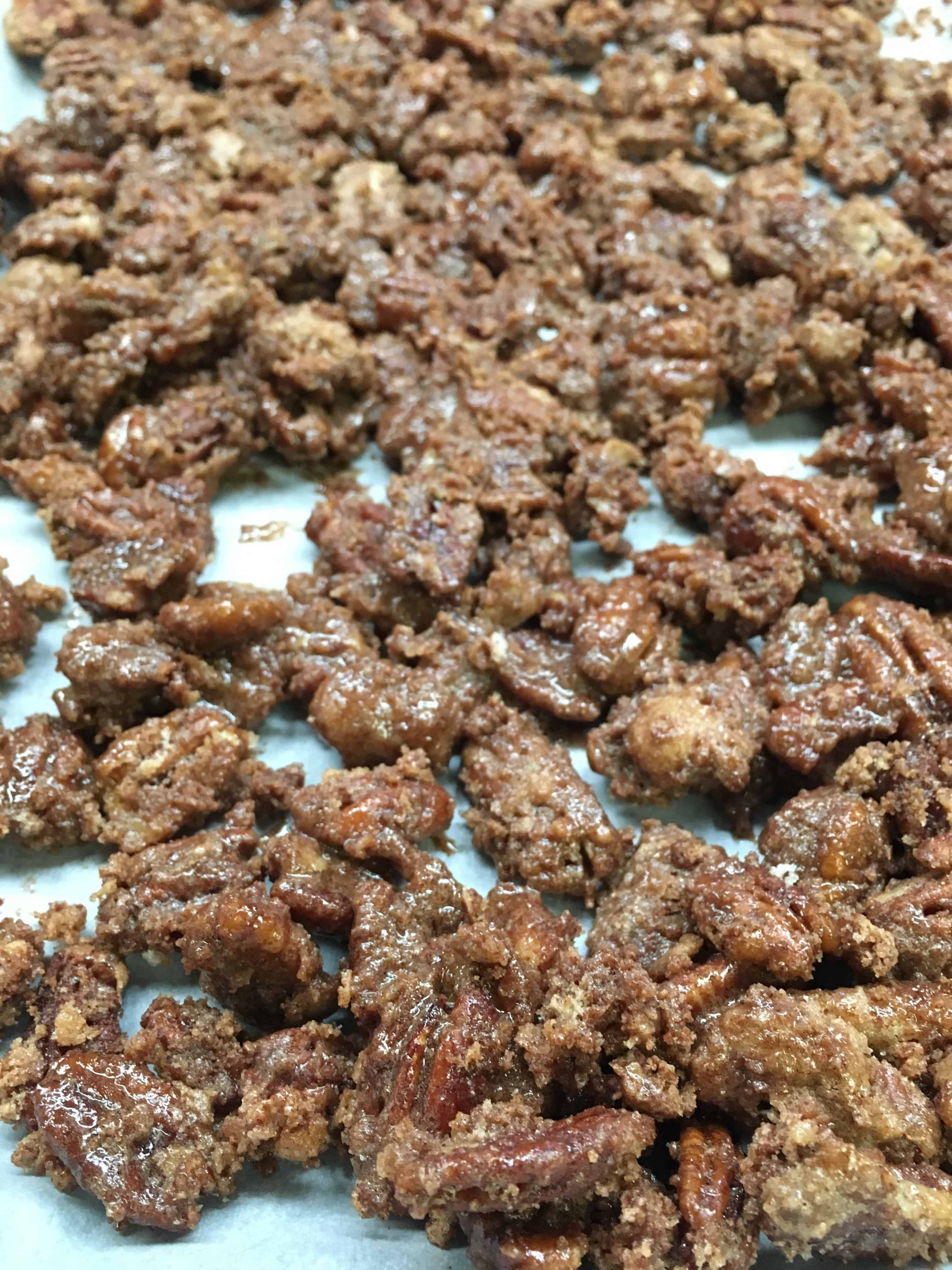 Easy and Quick Cinnamon Candied Pecans are a delicious treat for the Christmas Holiday. I love to set them on the counter for snacks during a party, or as gifts for friends, teachers, and neighbors. 