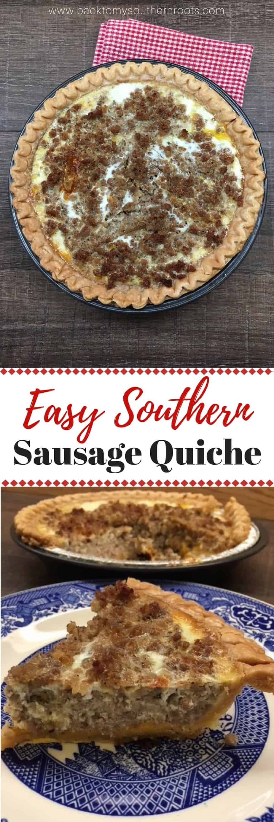 I love this recipe for Easy Southern Sausage Quiche. It's a filling meal that will work great on Thanksgiving or Christmas morning.