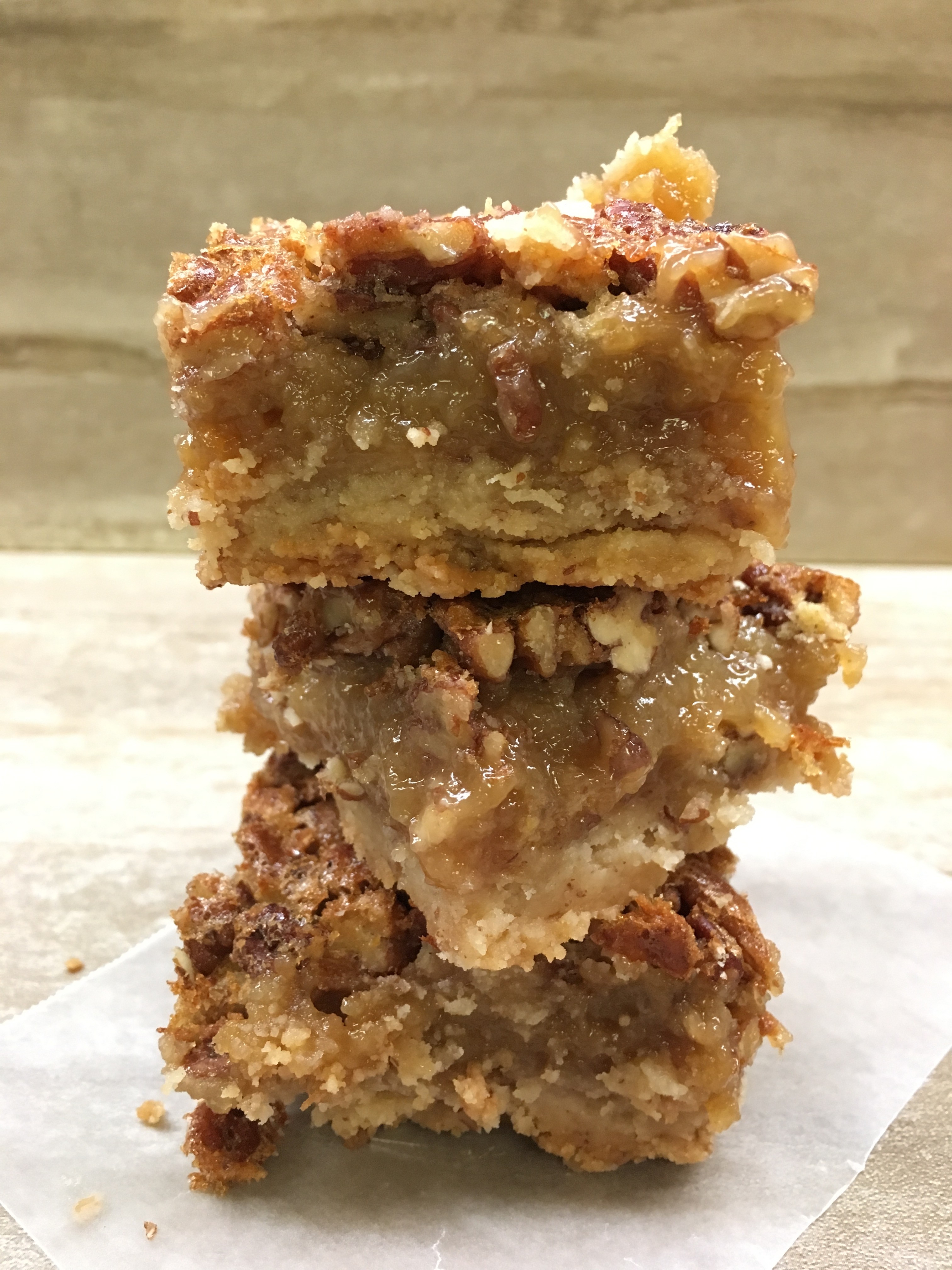 Candied Pecan Dessert Bars are an easy treat to make. The pecan bars are a delicious dessert for any time of the year, but especially the Thanksgiving and Christmas Holidays.