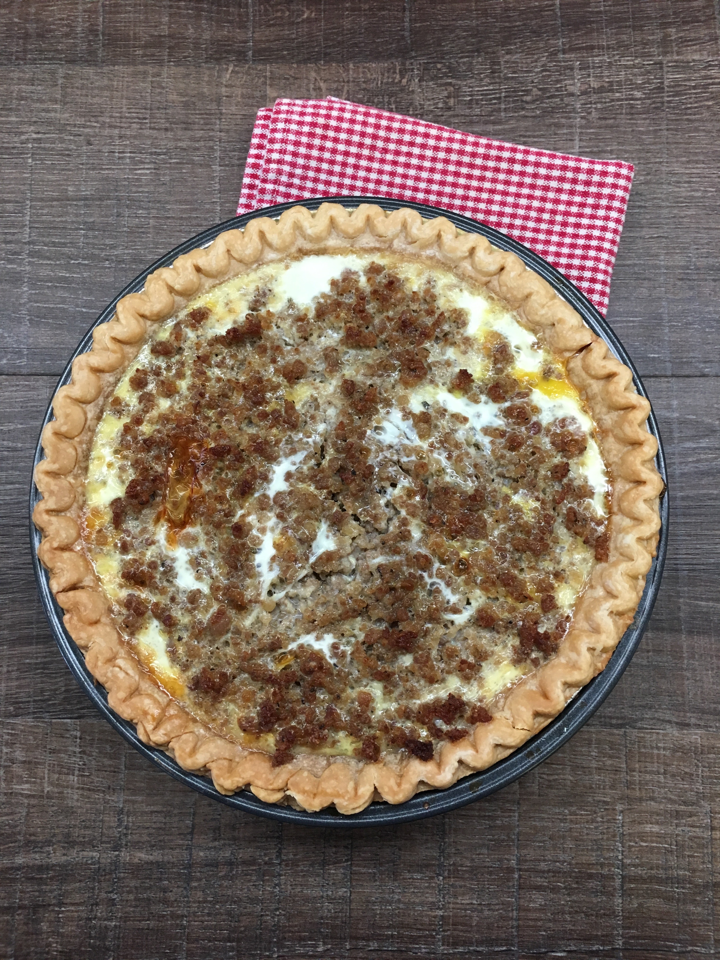 I love this recipe for Easy Southern Sausage Quiche. It's a filling meal that will work great on Thanksgiving or Christmas morning.