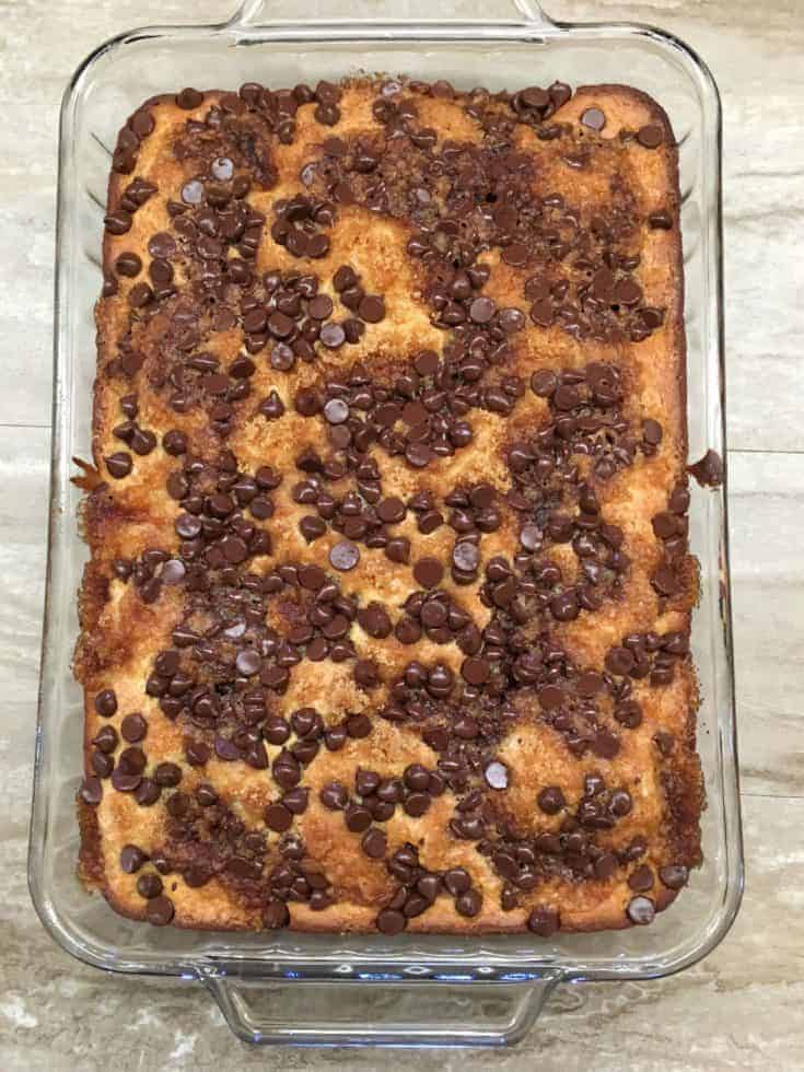 Easy Brown Sugar Chocolate Chip Cake takes the combination of a creamy pudding and a moist, fluffy cake. It's a delectable treat that adds the flavor of chocolate with a cooked crunch of brown sugar.