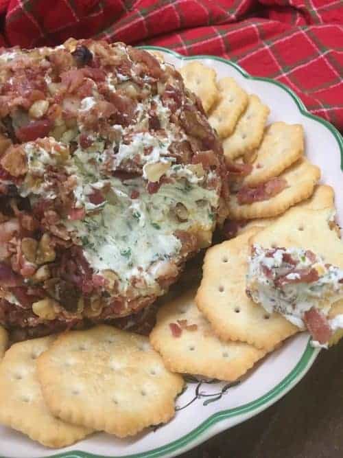 Easy Holiday Bacon Ranch and Walnut Cheese Ball - Back To My Southern Roots