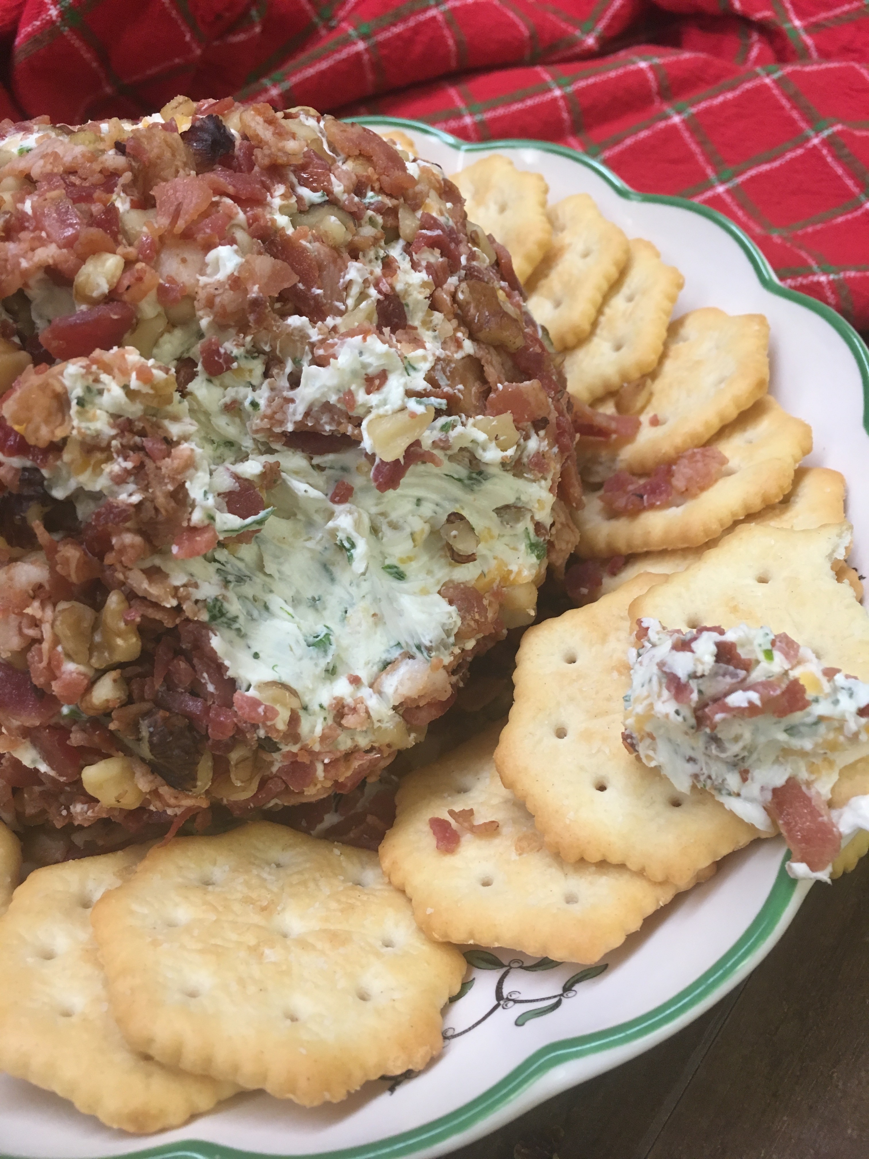 Easy Holiday Bacon Ranch and Walnut Cheeseball is a classic holiday appetizer. The cheeseball is the perfect food to bring to any party. If I am short on time, I use pre-made real bacon to make it quick and get it ready to eat. This is a great ranch cheese ball recipe. 