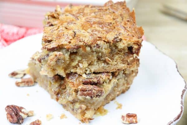 Picture of pecan pie bars.