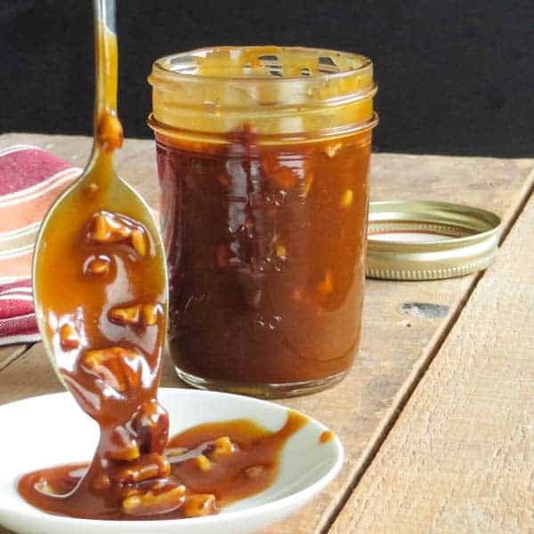 Southern Pecan Caramel Sauce - Garlic and Zest