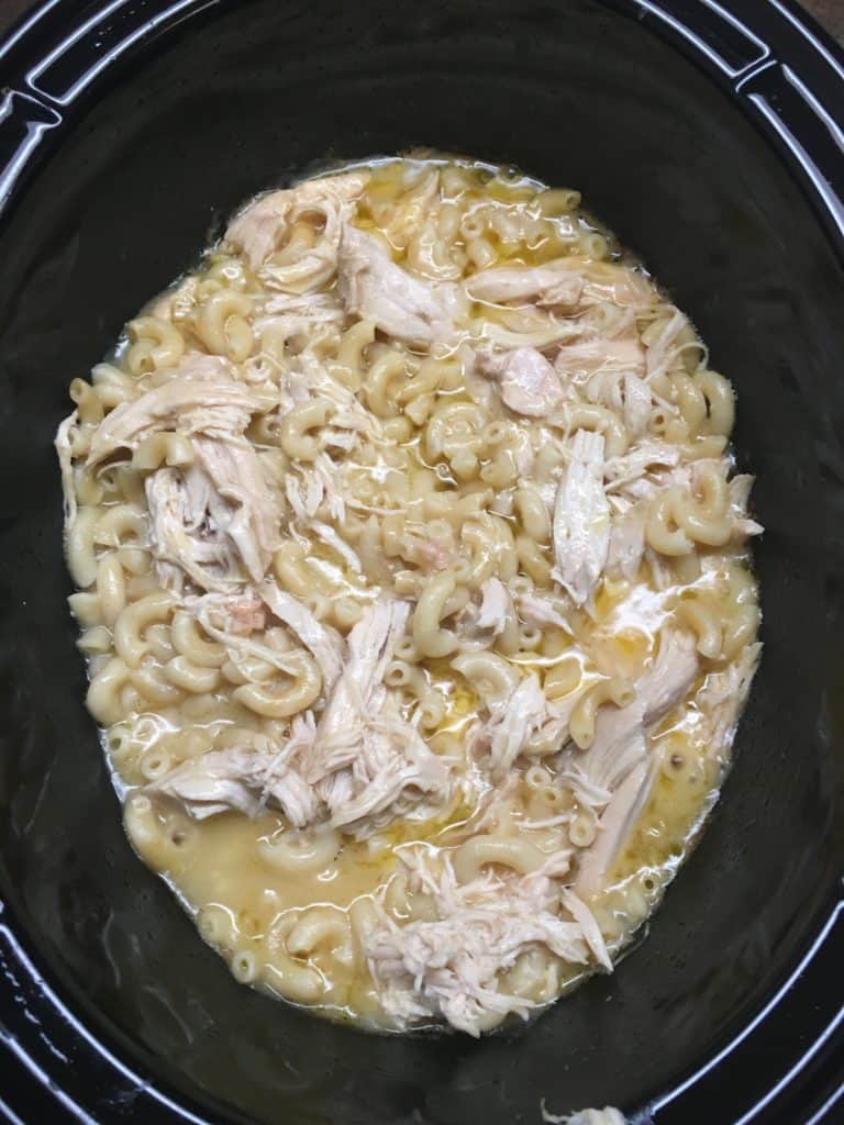 Creamy Chicken and Noodles is a great Crock Pot homemade recipe. The creamy chicken and noodle dish is buttery and a great budget-friendly supper.