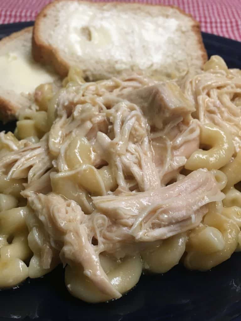 Creamy Chicken and Noodles is a great Crock Pot homemade recipe. The creamy chicken and noodle dish is buttery and a great budget-friendly supper.