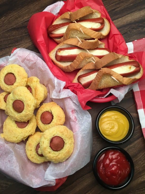 5 Hot Dog Recipes for Parties are the perfect appetizers for any gathering. The hot dog recipes work for football games, birthday parties, and any gathering where you want to offer budget-friendly foods and have something good to eat.