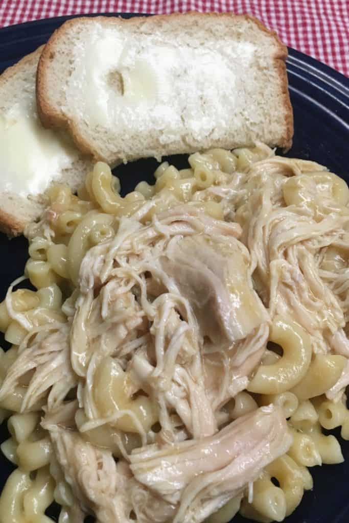 Creamy Chicken and Noodles is a great Crock Pot homemade recipe. The creamy chicken and noodle dish is buttery and a great budget-friendly supper.