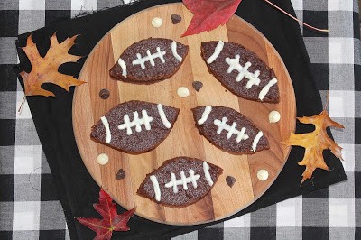 Greek Yogurt Football Brownies - Savory Moments