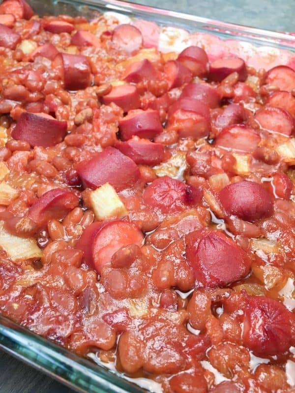 Baked Beans and Weenies are a great meal for dinner, football parties, or a picnic. Holidays are a great time to make baked beans and weenies.