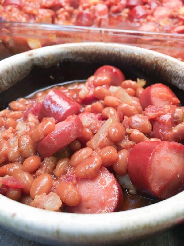 Baked Beans and Weenies are a great meal for dinner, football parties, or a picnic. Holidays are a great time to make baked beans and weenies.