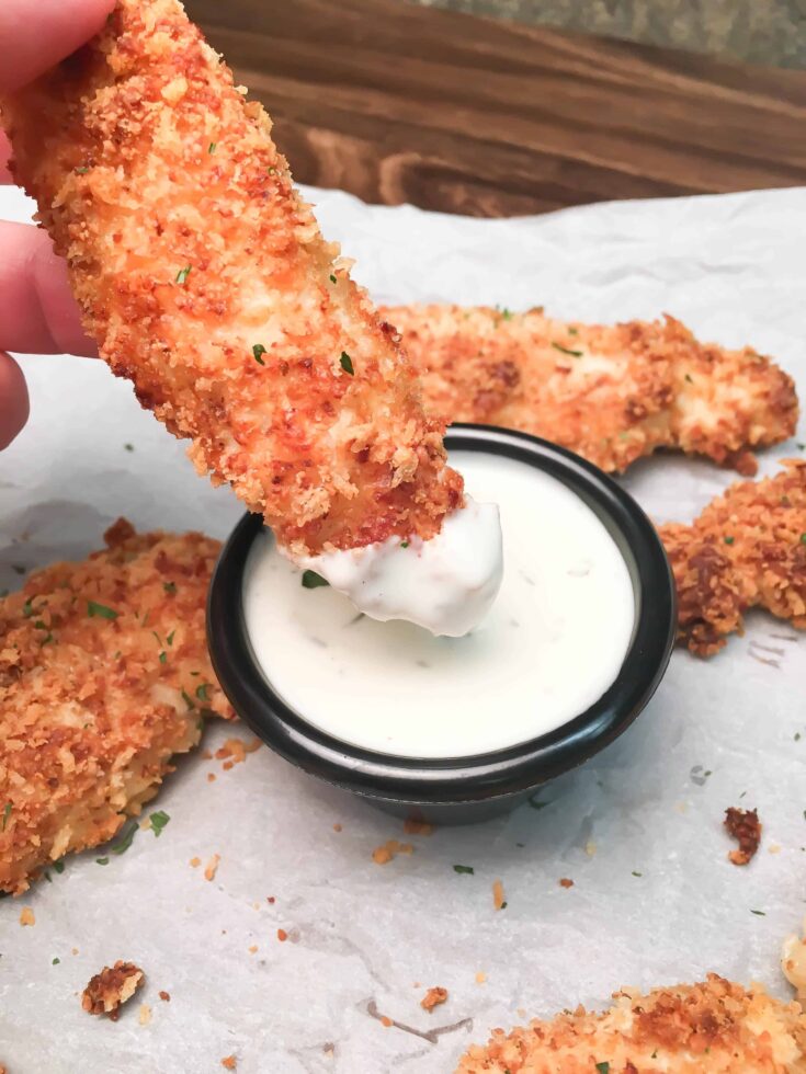 chicken strips with dip