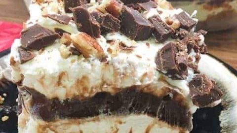 Chocolate Layer Dessert with Homemade Whipped Cream