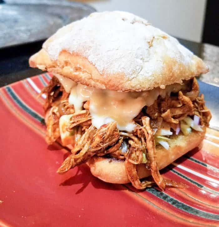 Spicy Shredded Chicken Sandwich - Chefing Around