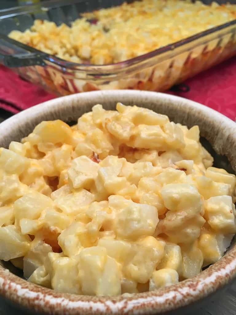 Cheesy Diced Baked Potatoes go great with any meal, including holiday meals. The potato recipe makes a great side dish at Easter, Christmas, Thanksgiving, or any holiday.