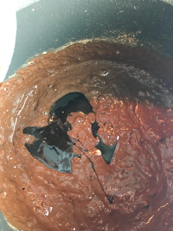 Chocolate frosting is an easy recipe to make. 