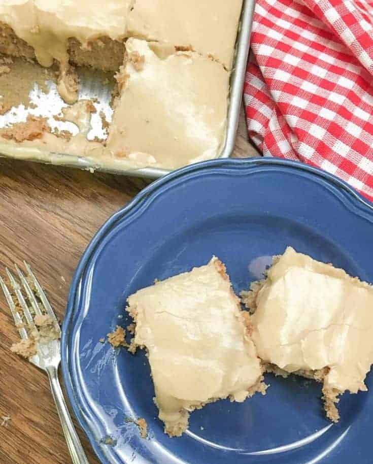 Buttermilk Texas Sheet Cake with vanilla is a delicious dessert to make for a birthday party, church potluck, or any holiday. The rich frosting is perfect with the cinnamon and vanilla flavoring. You are going to love this recipe.