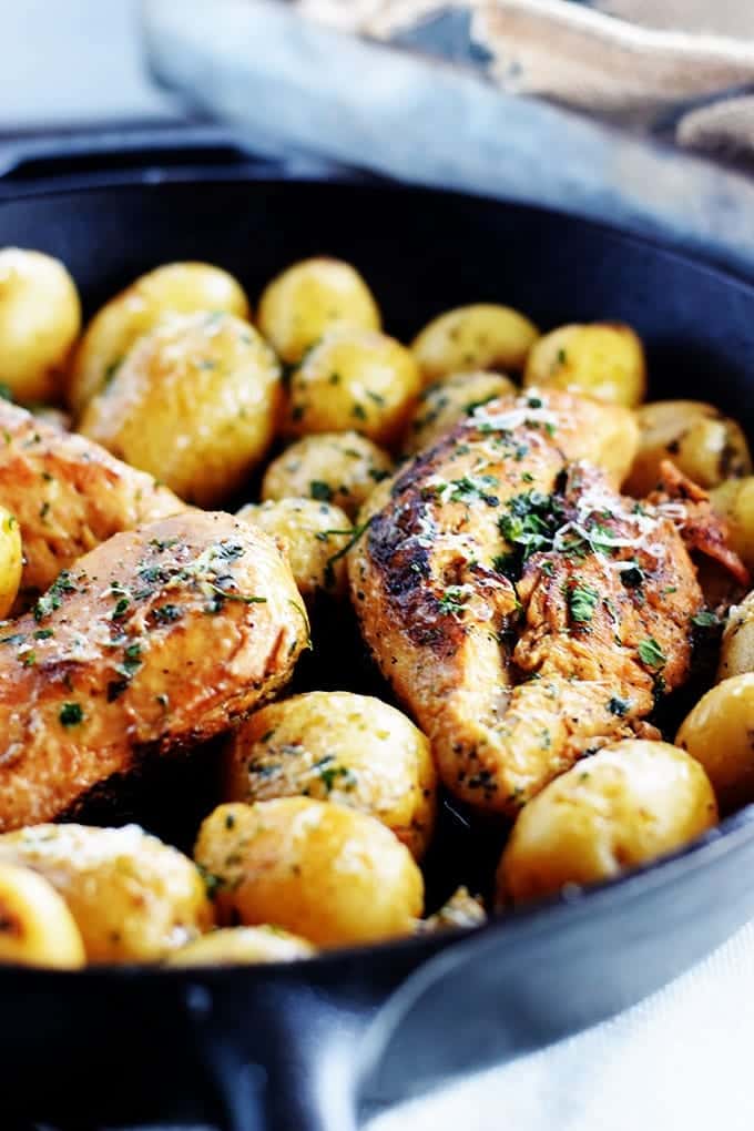 Skillet Lemon Chicken and Potatoes - Soulfully Made