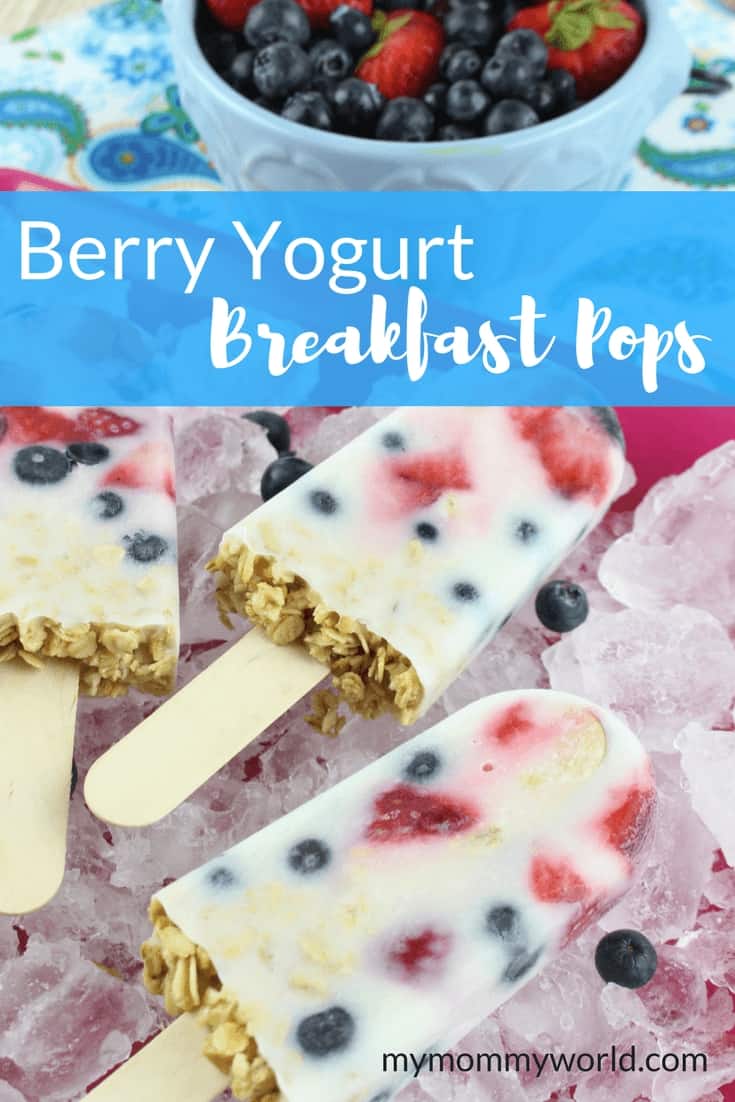 Berry Yogurt Breakfast Pops from My Mommy World