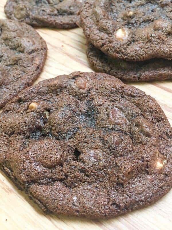 Double Chocolate Chip Cookies with White Chocolate Chips is the perfect homemade dessert. 