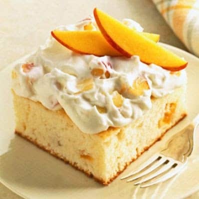 Peaches and Cream Cake from Poinsettia Drive