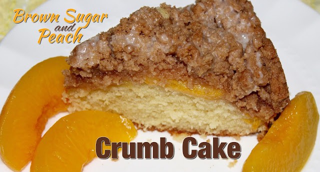 Brown Sugar Peach Crumb Cake - Living On Cloud Nine