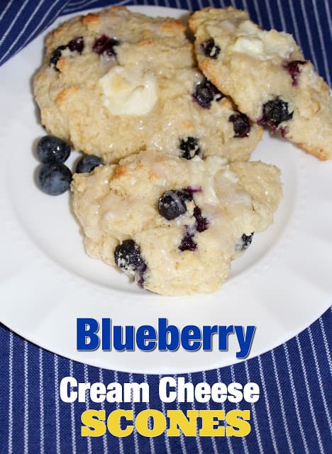 Blueberry Cream Cheese Scones from Living On Cloud Nine